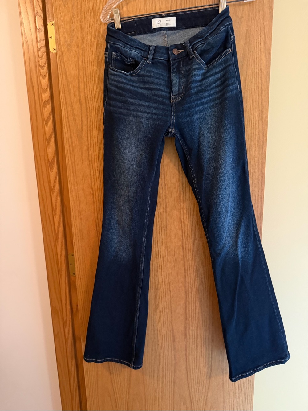 NEW! BKE Women's Dark Indigo Flared Jeans